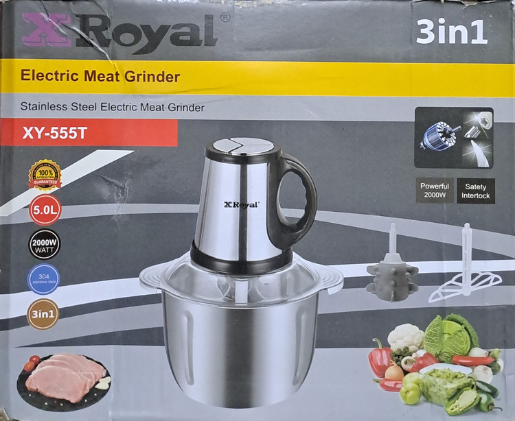 قیمت خردکن برقی ایکس رویال ( قسطی بدون کارمزد ) مدل XY-555T ظرفیت 5 لیتر 2۰۰۰ وات خرید از دیجی کالا لوکس