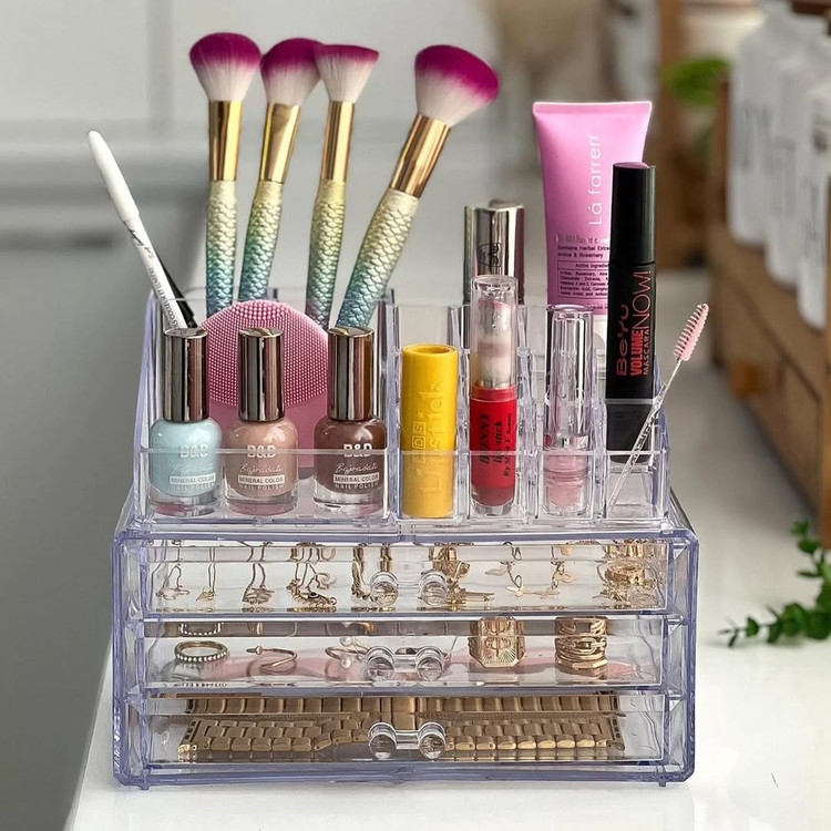 استند لوازم آرایش ( قسطی بدون کارمزد ) بی رنگ و شفاف درجه یک Beauty Box