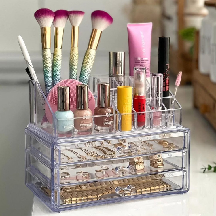 استند لوازم آرایش ( قسطی بدون کارمزد ) بی رنگ و شفاف درجه یک Beauty Box