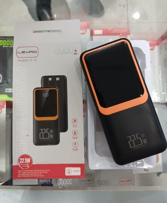 پاوربانک لوینو مدل N-52 ( قسطی بدون کارمزد ) ظرفیت 20000mAh اورجینال با شارژ فوق سریع