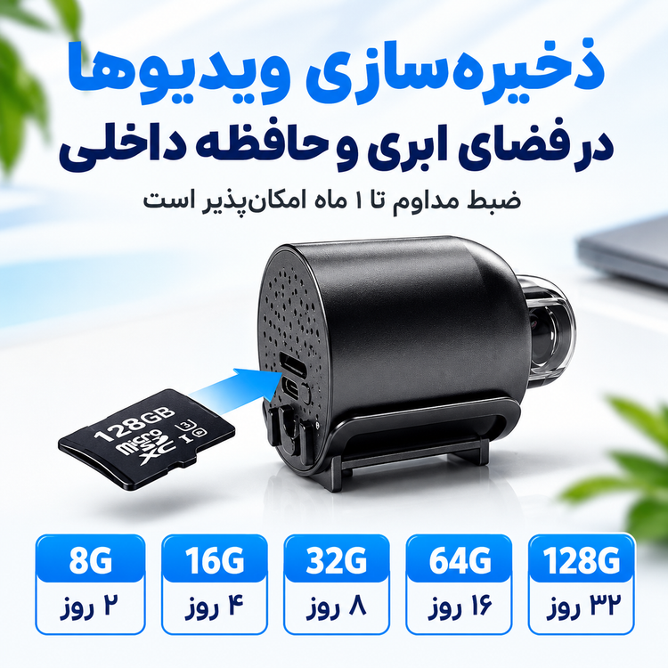 دوربین کپسولی ( قسطی بدون کارمزد ) منوی فارسی نصب آسان مشاهده تصویر روی موبایل از راه دور (با نرم افزار z-iot cam)